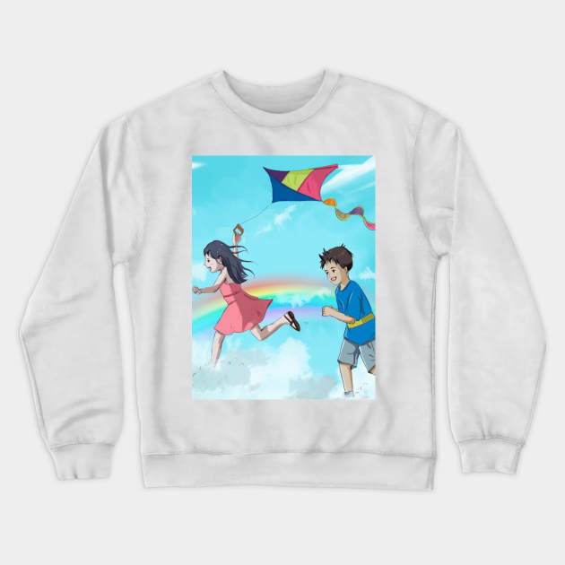 Fun in the sky Crewneck Sweatshirt by Puja's Art Store